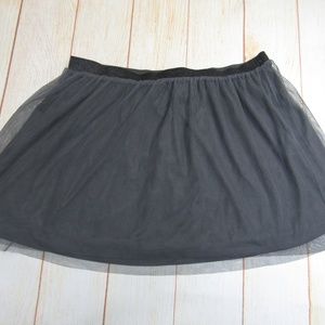 TG Total Girl Charcoal Gray Tulle Skirt XL 18 1/2